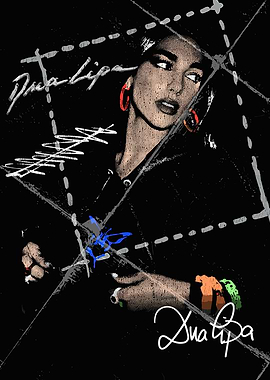 Dua Lipa Pop Art Portrait