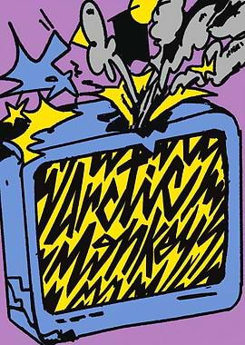 Exploding Television with Text