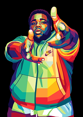 Colorful Portrait of Rod Wave