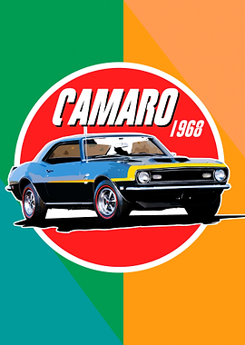1968 Camaro Pop Art Poster