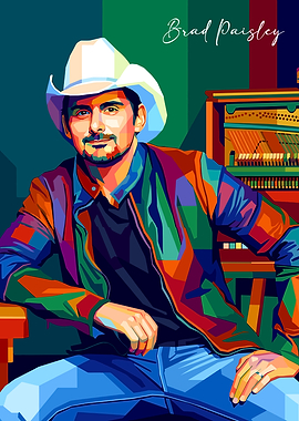 Brad Paisley Pop Art Portrait