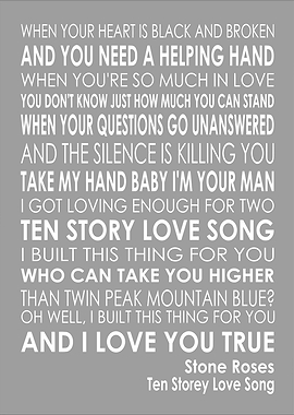 Stone Roses Ten Story Love Song Lyrics
