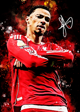 Soccer Player Hugo Ekitike Portrait