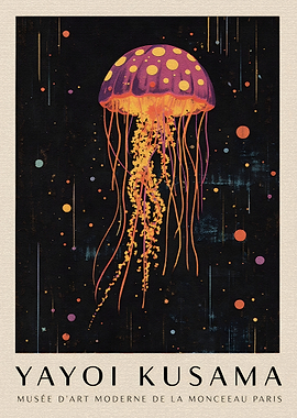 Yayoi Kusama Jellyfish Poster