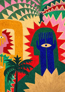 Vibrant Abstract Figures and Nature