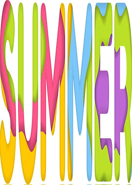Colorful Summer Text Art