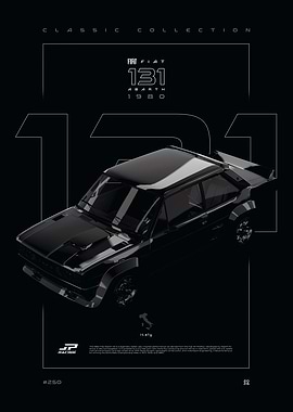 Fiat 131 Abarth 1980 Poster