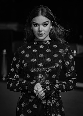 Hailee Steinfeld in Polka Dot Dress