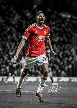 Marcus Rashford celebrating a goal