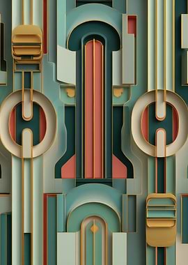 Art Deco Geometric Abstract Design