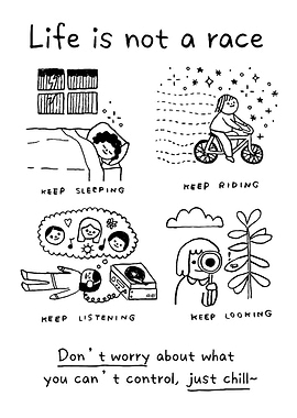 Life is not a race illustration