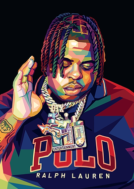Colorful WPAP Portrait of a Rapper BigXthaPlug