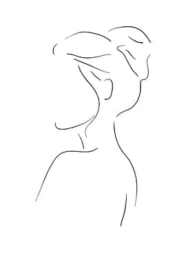 Minimalist Line Art of Woman's