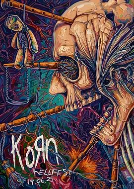 Korn Hellfest Skull Art