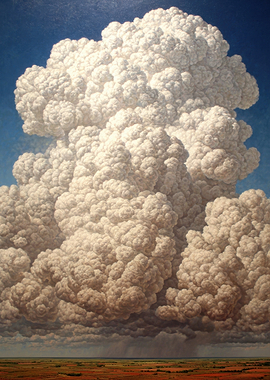 Dramatic Cumulonimbus Cloud Over Landscape