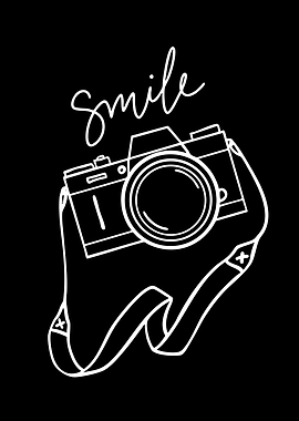 Smile Camera Line Art