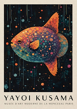 Yayoi Kusama Sunfish Poster