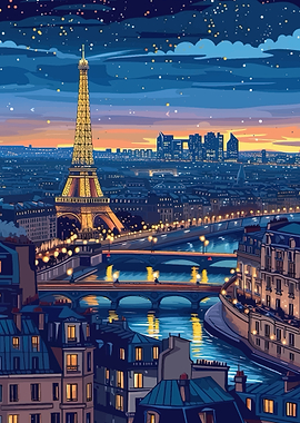 Eiffel Tower at Night