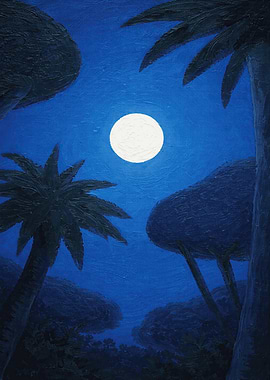 Moonlit Tropical Night