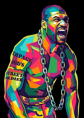 Rampage Jackson Pop Art Portrait