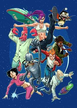 Futurama Characters in Action