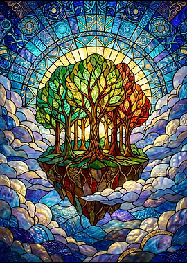 Stained Glass Tree of Life
