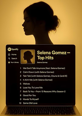 Selena Gomez Top Hits Spotify Playlist