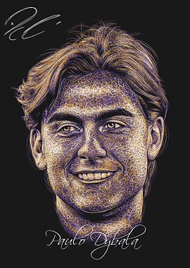 Paulo Dybala Portrait Art