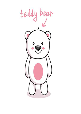 Cute Teddy Bear Illustration