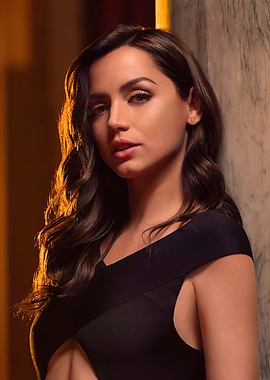 Ana de Armas Black Dress Portrait