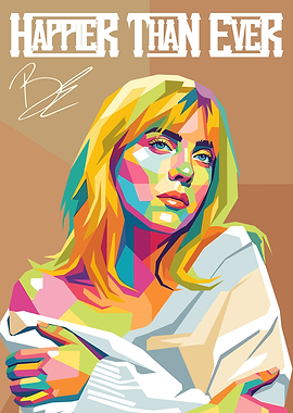Billie Eilish Happier Than Ever Pop Art