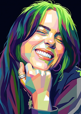 Billie Eilish Pop Art Portrait