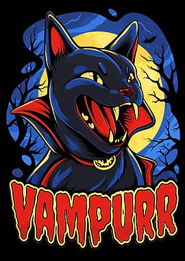 Vampurr Black Cat Halloween