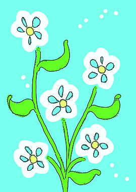 Cute Hand-Drawn Daisies