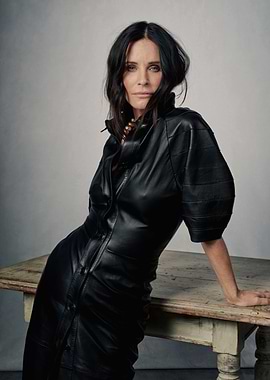 Courteney Cox in Leather Dress