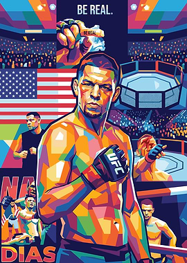 Nate Diaz UFC Pop Art