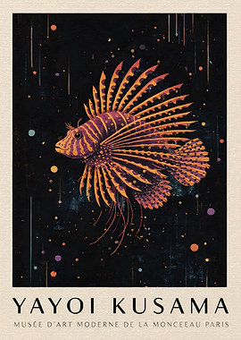 Yayoi Kusama Lionfish Poster