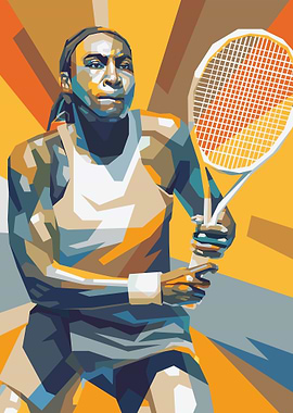 Coco Gauff in Pop Art Style