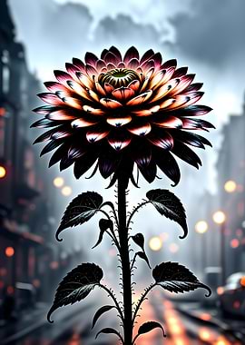 Surreal Flower in a Cityscape beautiful