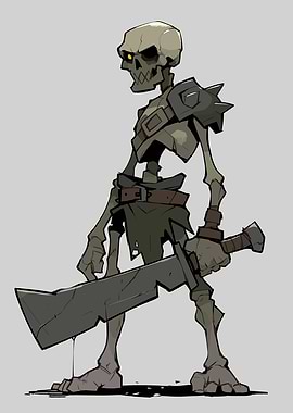 Skeleton warrior with a large sword