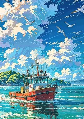 Fishing boat on the water