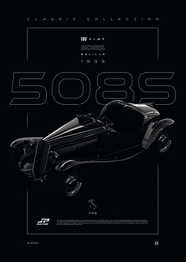 Fiat 508C 'Balilla' 1933 Poster