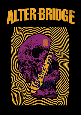 Alter Bridge Skull Psychedelic Art