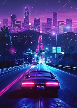 Retro Cityscape Drive