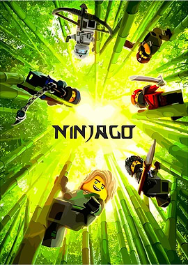 Ninjago Characters in Bamboo Forest