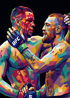 Conor McGregor and Nate Diaz WPAP Art
