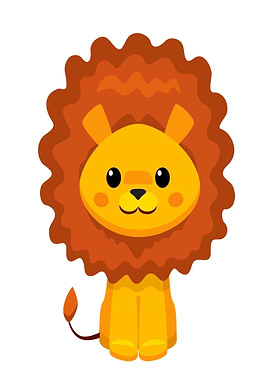 Cute Cartoon Lion