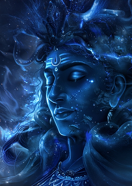 Lord Shiva Portrait Cosmic Deity