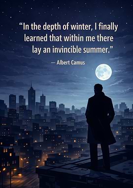 Man overlooking city at night