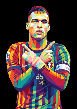 Lautaro Martinez Pop Art Portrait